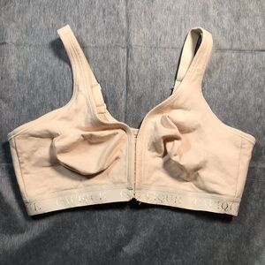 Cacique Front-Close Cotton Bra in Nude Light Beige